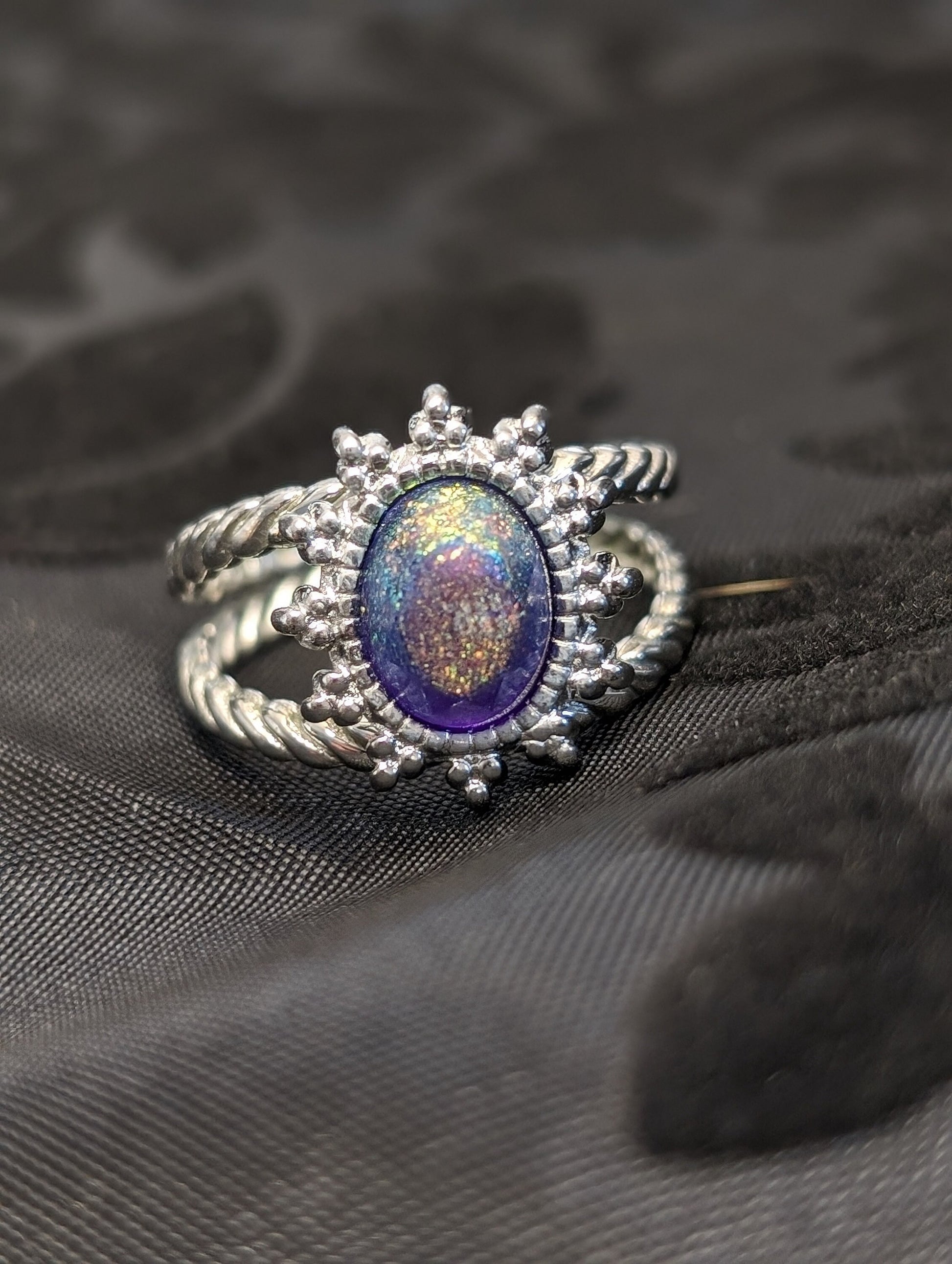 Sunburst Stainless Steel Adjustable Resin Rings