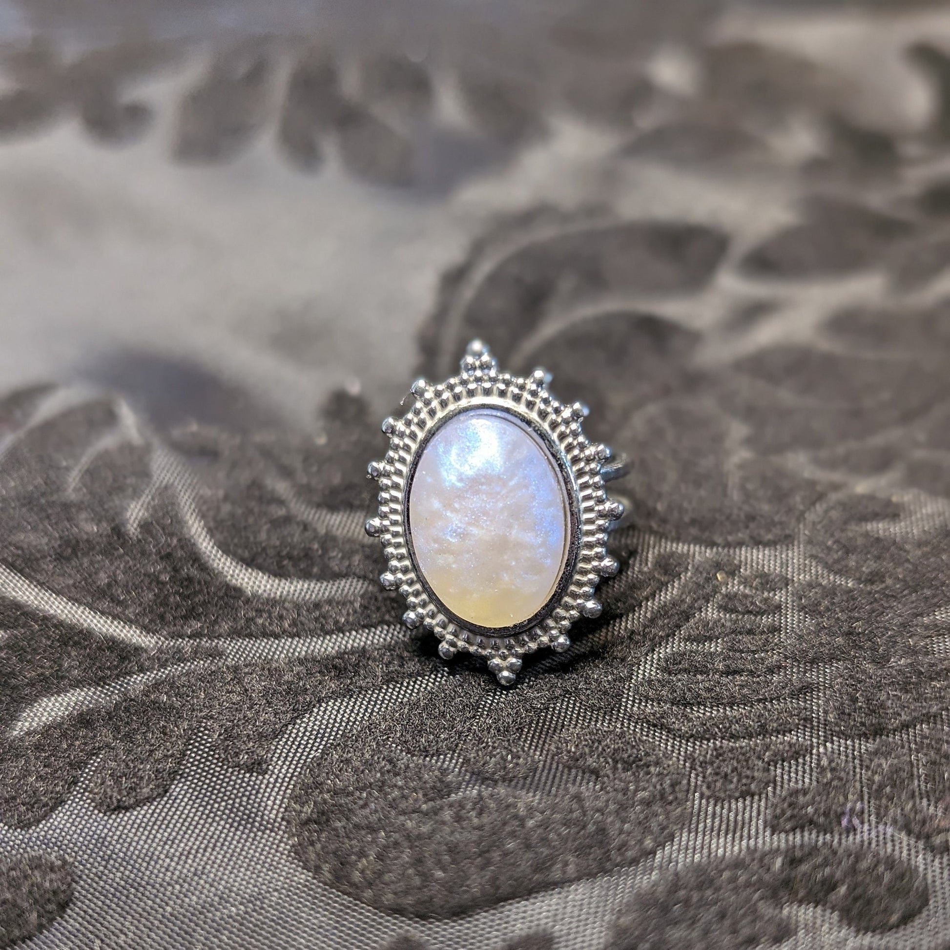 Fantasy Faceted Stainless Steel Adjustable Rings