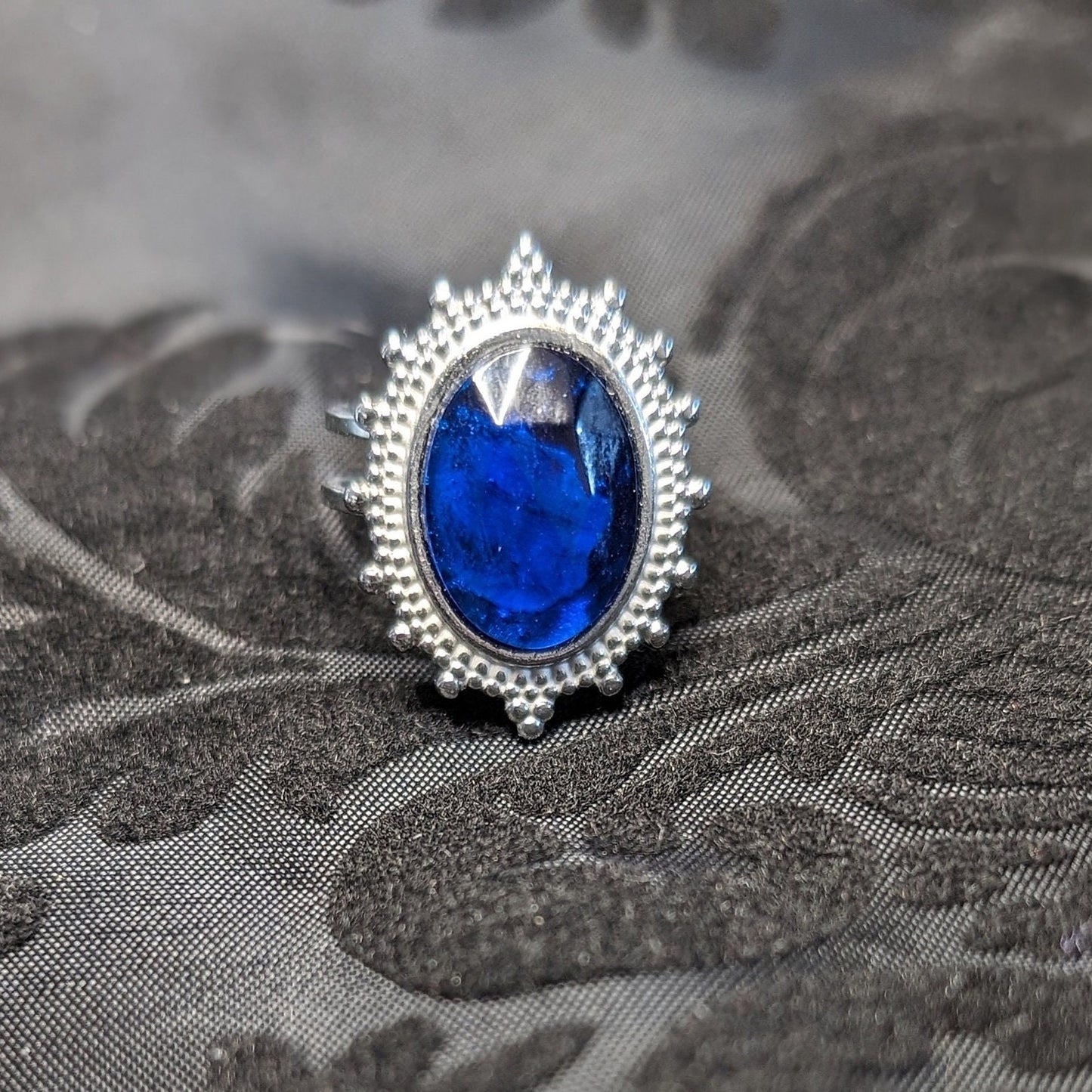 Fantasy Faceted Stainless Steel Adjustable Rings