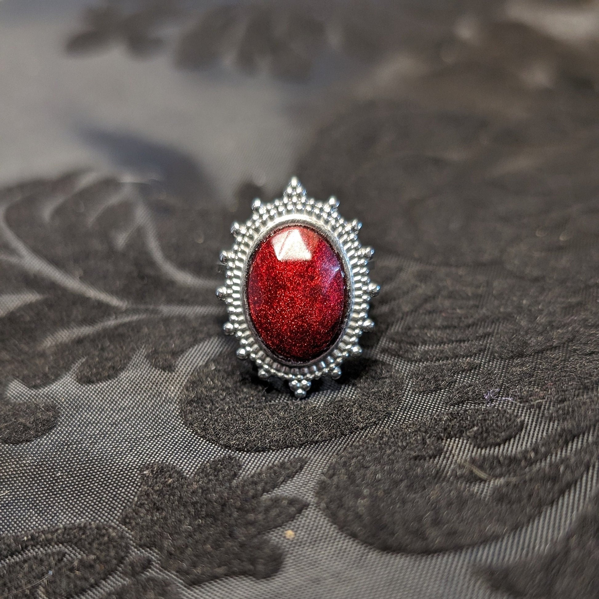 Fantasy Faceted Stainless Steel Adjustable Rings