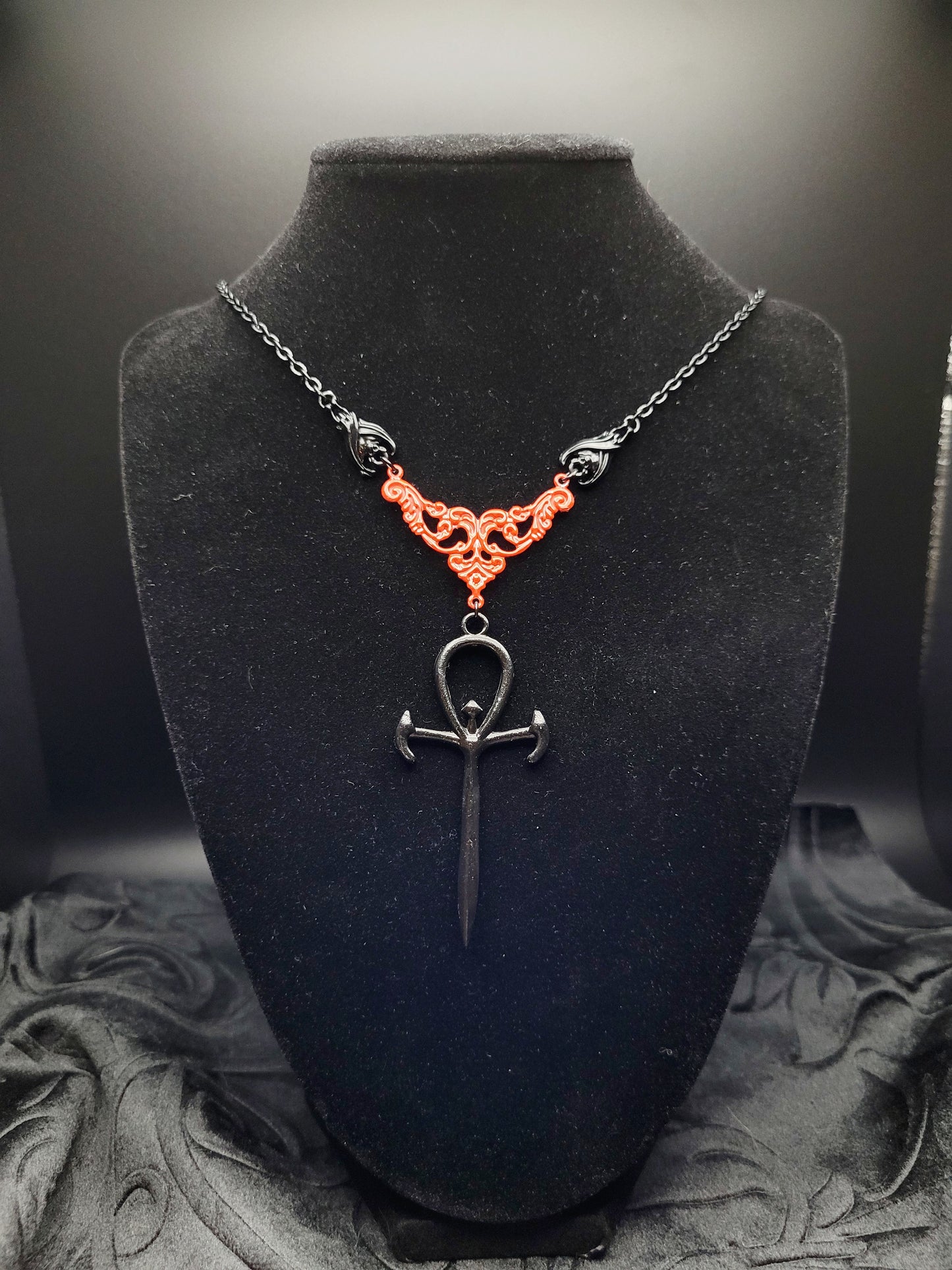 Goth Vampire: The Masquerade VTM VTMB RPG Camarilla Ankh Charm Pendant Necklace