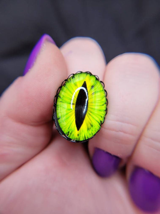 Oval Dragon Eye RPG DND Fantasy Cosplay Ring