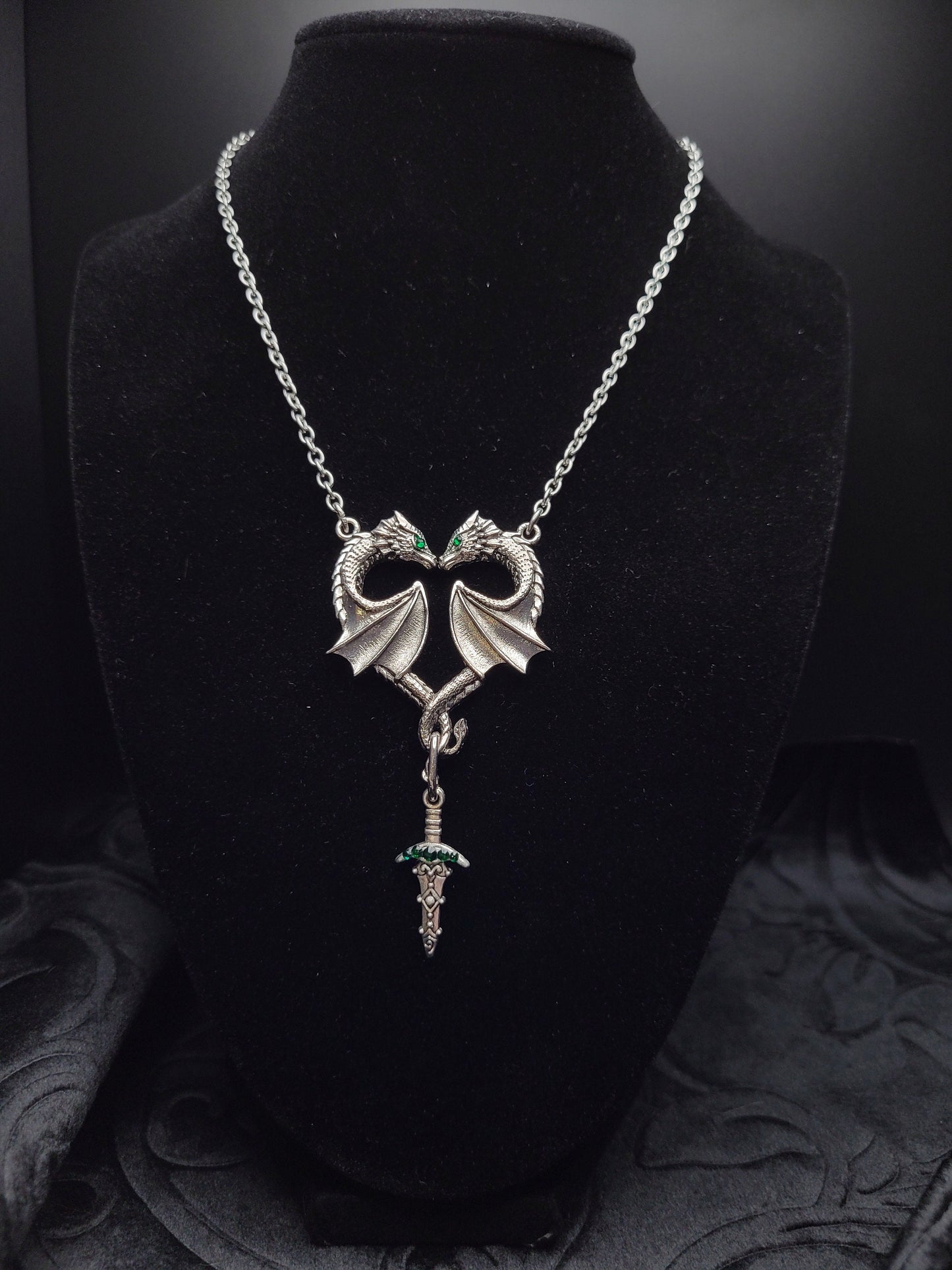 RPG DND Fantasy Dragons Heart Necklace (multiple styles)
