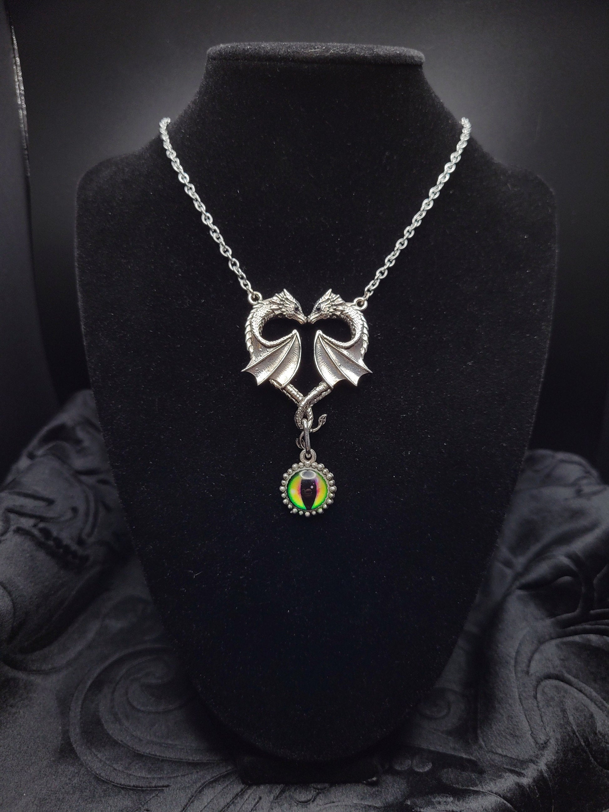 RPG DND Fantasy Dragons Heart Necklace (multiple styles)