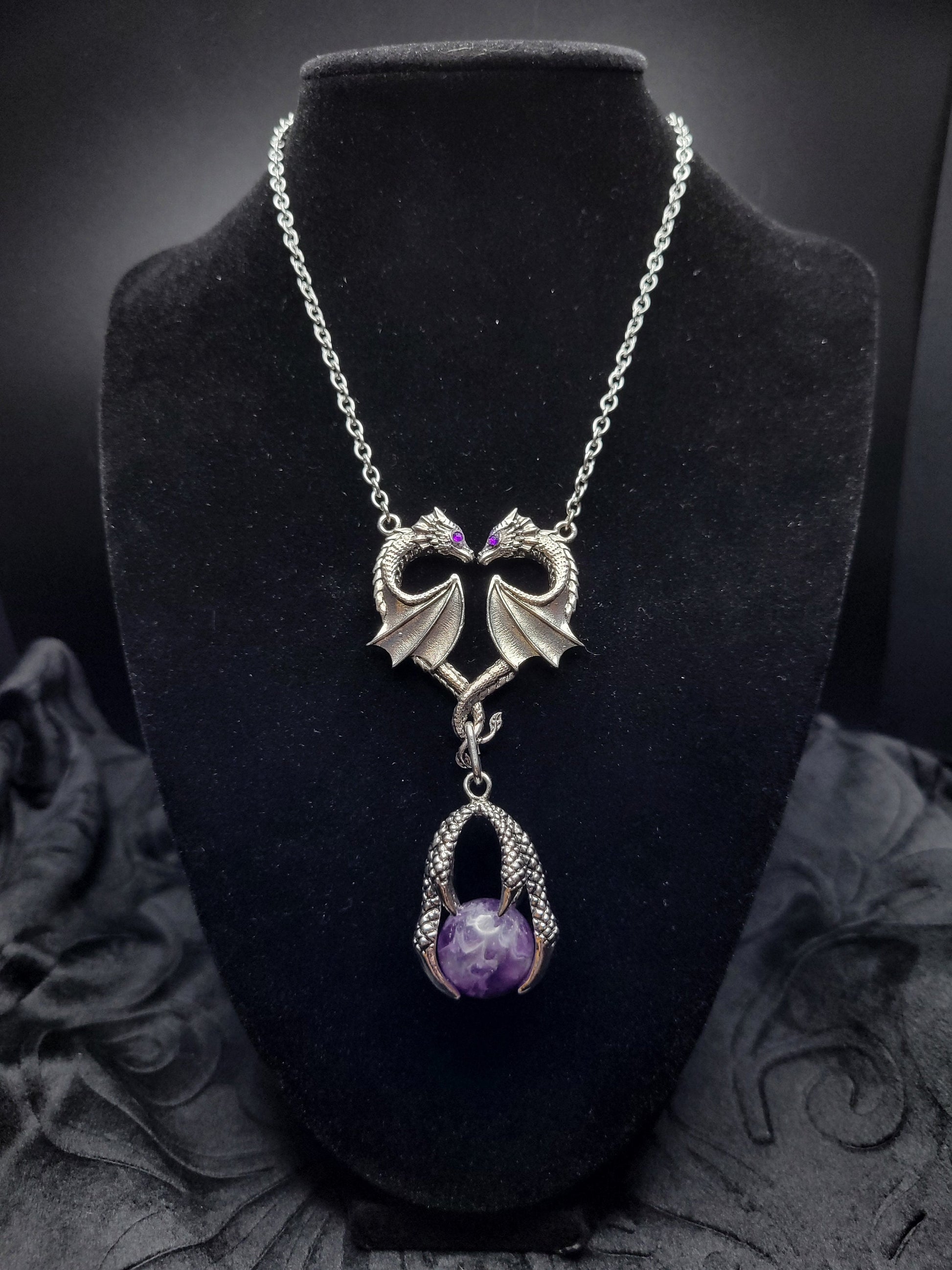 RPG DND Fantasy Dragons Heart Necklace (multiple styles)