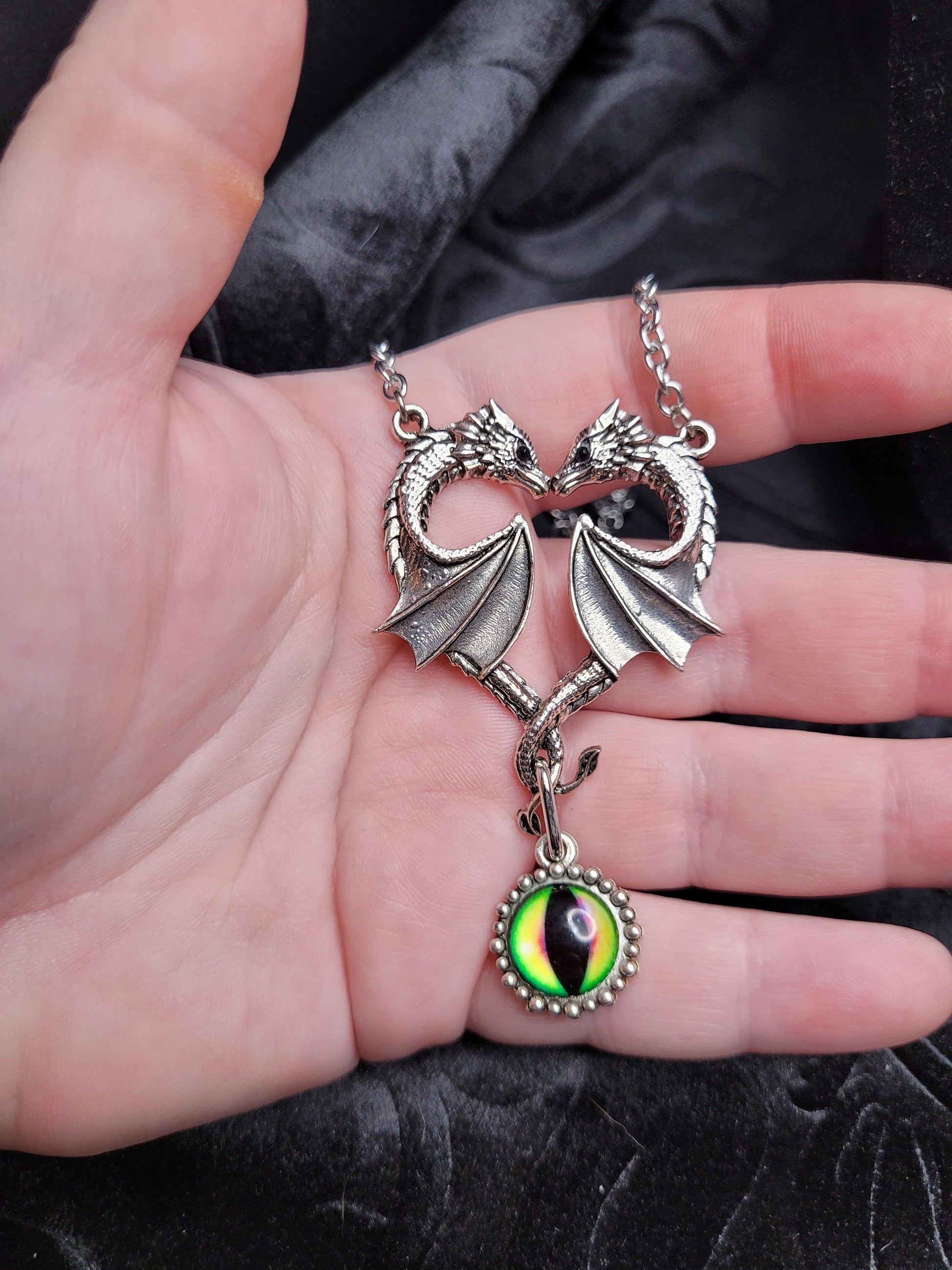 RPG DND Fantasy Dragons Heart Necklace (multiple styles)