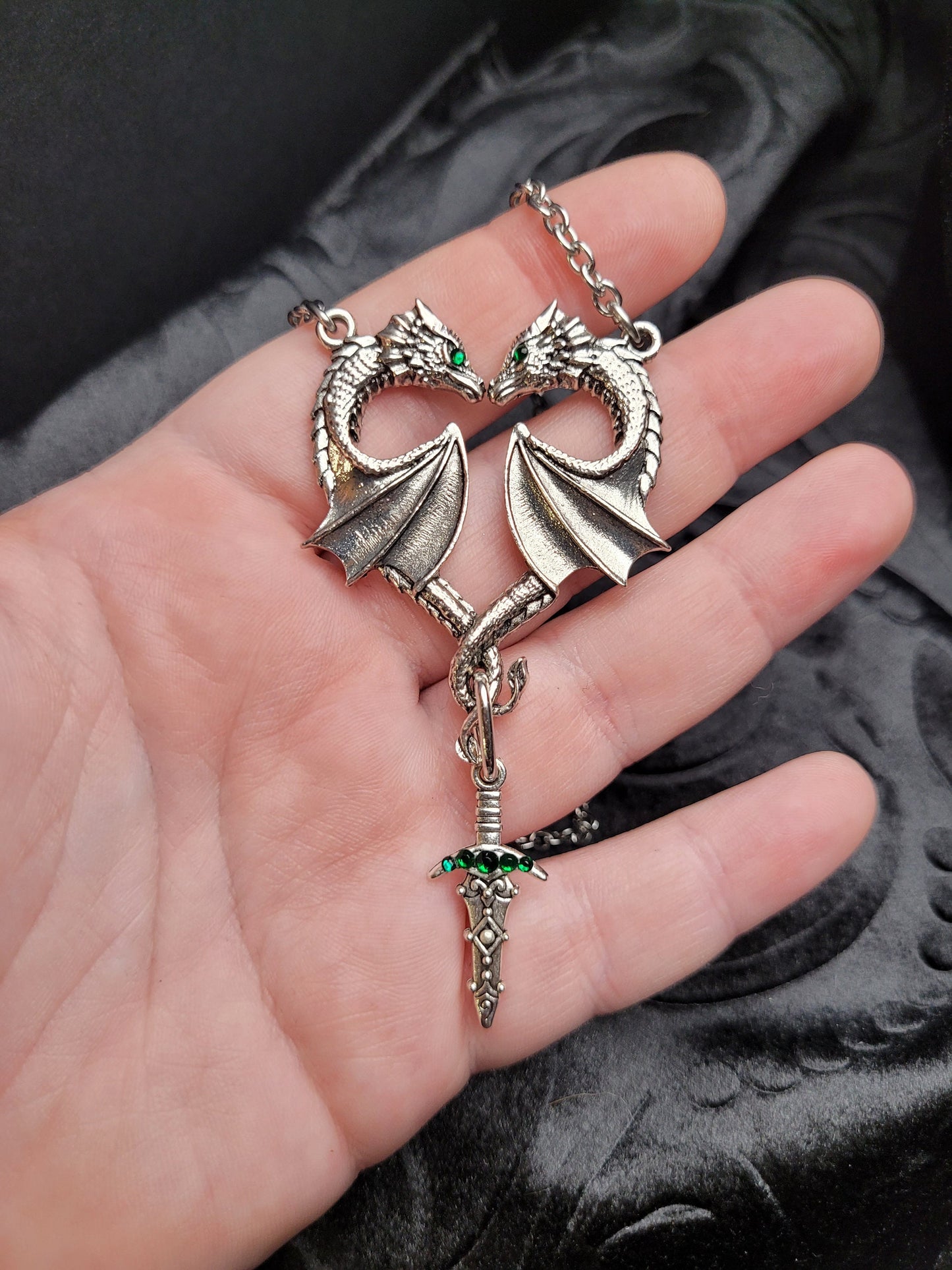 RPG DND Fantasy Dragons Heart Necklace (multiple styles)