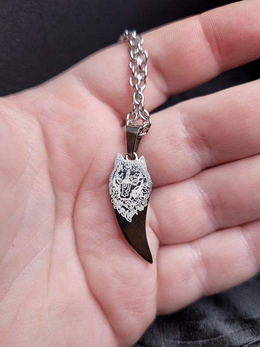 Stainless Steel Wolf Fang Dagger Necklace